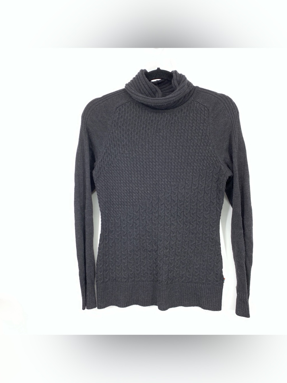 Smartwool Women Size Small Sweater Turtleneck Pullover Top Gray Wool Knit Dacono